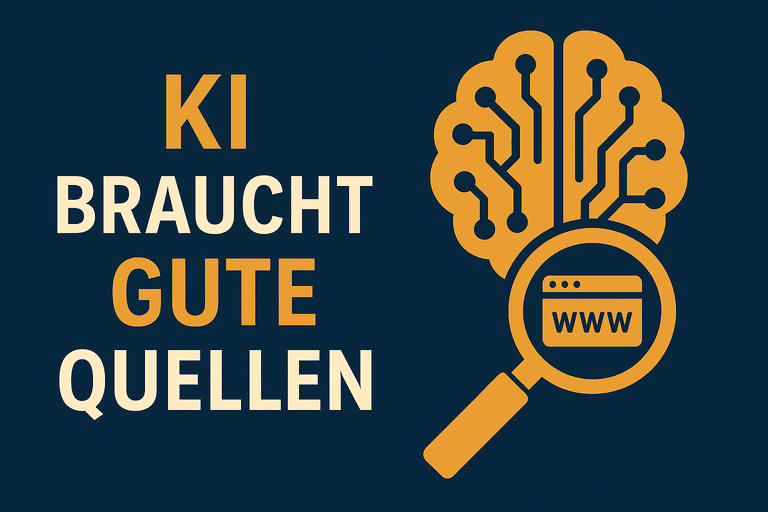 Eine WordPress-Website hilft der KI gute Quellen zu finden.